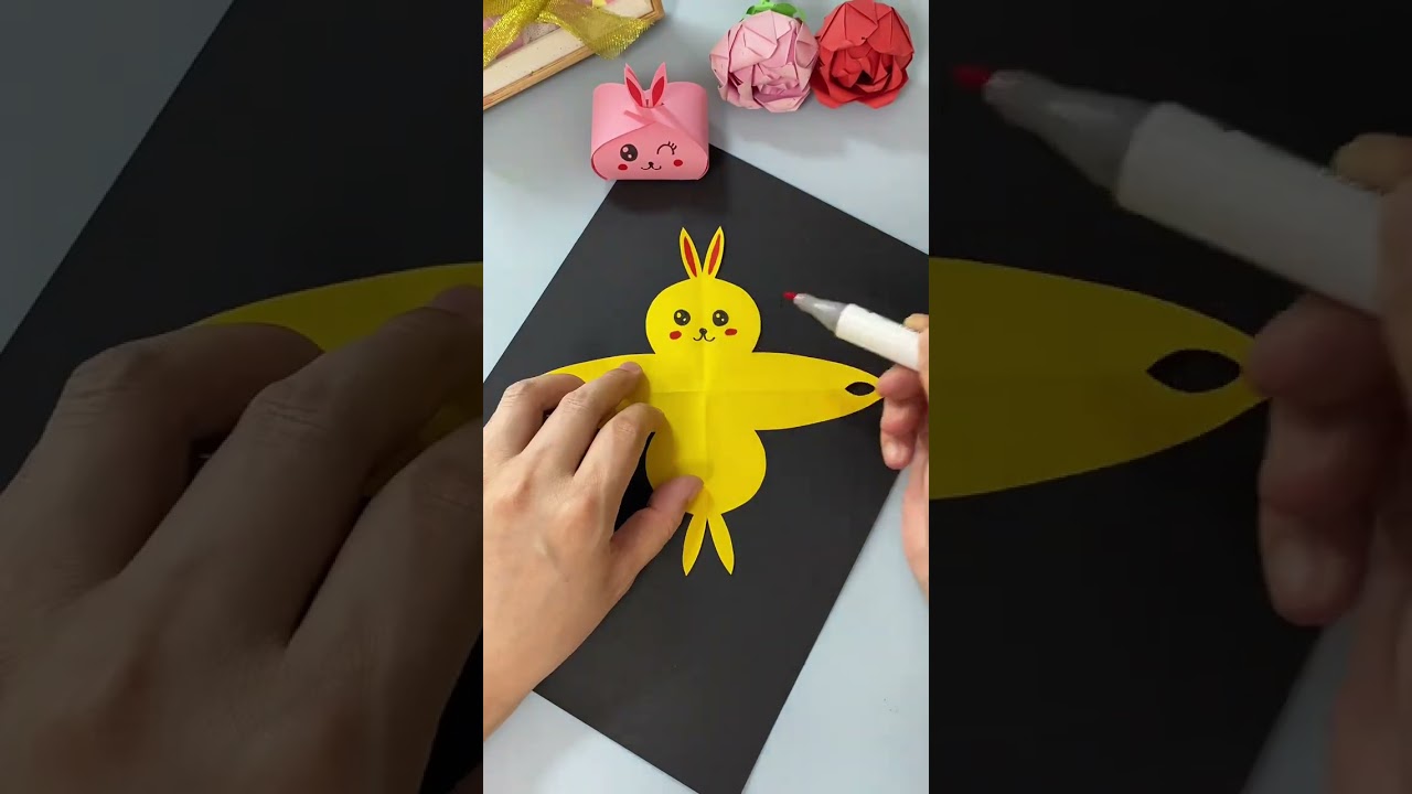 A piece of paper can make cute little rabbit gift box. You can also ...